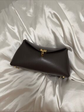 Mini Toteme T Lock Clutch Brown